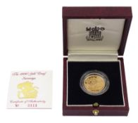 Queen Elizabeth II 1990 gold proof full sovereign coin