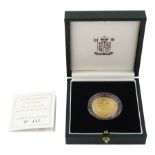 Queen Elizabeth II 1999 Rugby World Cup gold proof two pound coin