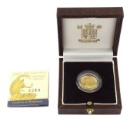 Queen Elizabeth II 2007 gold proof one tenth ounce Britannia coin