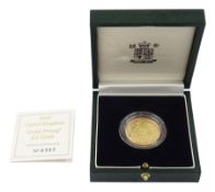 Queen Elizabeth II 1997 gold proof two pound coin