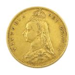 Queen Victoria 1890 gold half Sovereign coin