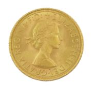 Queen Elizabeth II 1965 gold full sovereign coin