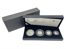 The Royal Mint United Kingdom 2008 silver proof Britannia four coin set