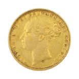 Queen Victoria 1875 gold full sovereign coin