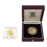 Queen Elizabeth II 1992 gold proof full sovereign coin