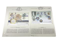 Queen Elizabeth II 1999 one ounce fine silver Britannia coin housed in a 'Rule Britannia' cover and