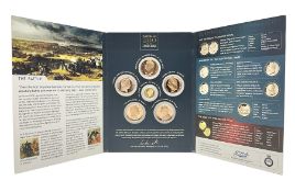 The Battle of Waterloo 1815 2015 commemorative coin collection including 14ct gold coin