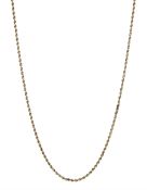 Early 20th century gold rope twist necklace