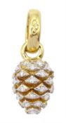 Links of London 18ct gold diamond acorn pendant / charm