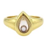 Chopard Happy Diamond 18ct gold diamond pear shaped ring