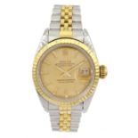 Rolex Oyster Perpetual Datejust ladies gold and stainless steel automatic wristwatch