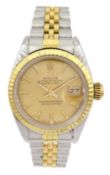 Rolex Oyster Perpetual Datejust ladies gold and stainless steel automatic wristwatch
