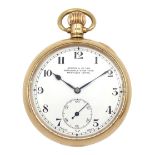 Early 20th century 9ct gold keyless Westgate lever pocket watch