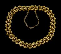 Early 20th century 15ct gold fancy knot link bracelet