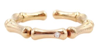 Chimento 18ct rose gold Bamboo diamond ring