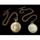 Early 20th century gold-plated half hunter keyless lever pocket watch by J. W. Benson