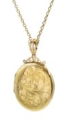 Gold hinged locket pendant