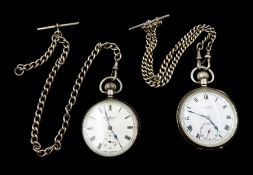Early 20th century silver open face lever pocket watch by J. W. Benson