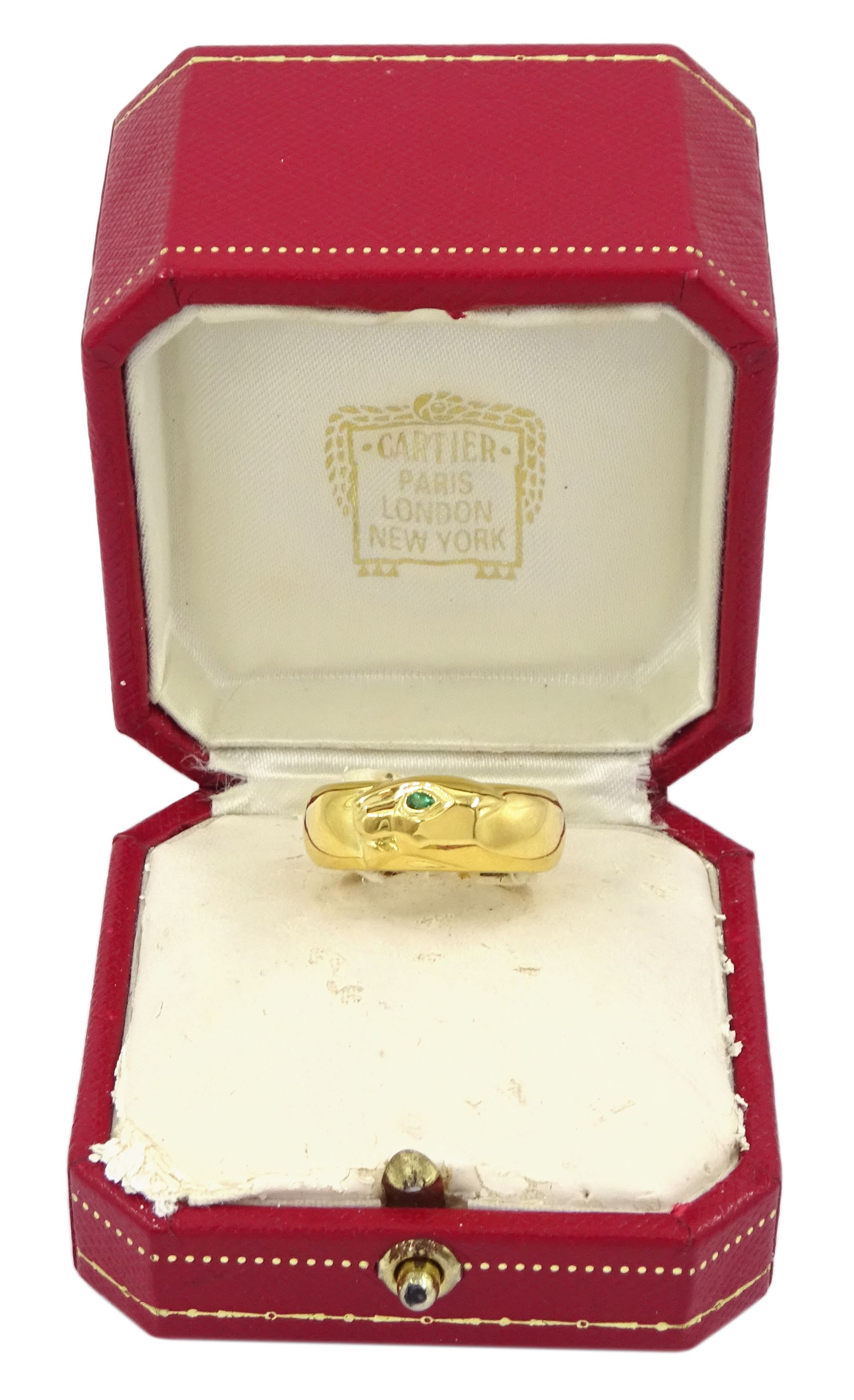 Cartier Panthere 18ct gold tsavorite garnet ring - Image 3 of 10