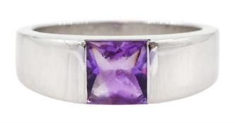 Cartier Tank 18ct white gold amethyst ring