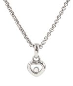 Chopard Happy Hearts 18ct white gold diamond pendant necklace