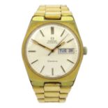 Omega Geneve gentleman's gold-plated automatic bracelet wristwatch