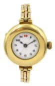 Early 20th century 18ct gold manual wind wristwatch