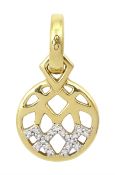 Links of London 18ct gold diamond Timeless pendant / charm