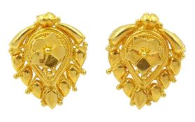 Pair of 22ct gold screw back stud earrings