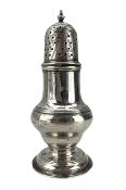 George III silver vase shape sugar caster or pepperette H10cm
