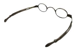 Pair of early Victorian silver framed spectacles by Joseph Millard