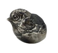 Edwardian silver novelty pin cushion in the form of a sparrow 5cm x 4cm