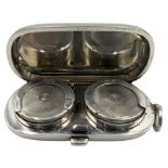 Edwardian silver double sovereign case