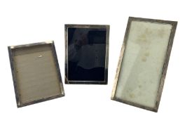 Silver photograph frame on easel stand 25cm x 13cm Birmingham 1946