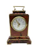 French - Early 20th century faux tortoiseshell mantle clock
