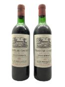 Two bottles of Chateau Coutet 1970 Grand Cru Class�