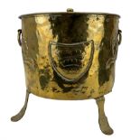 John Pearson (British 1839-1930): Arts & Crafts twin handled brass coal bin