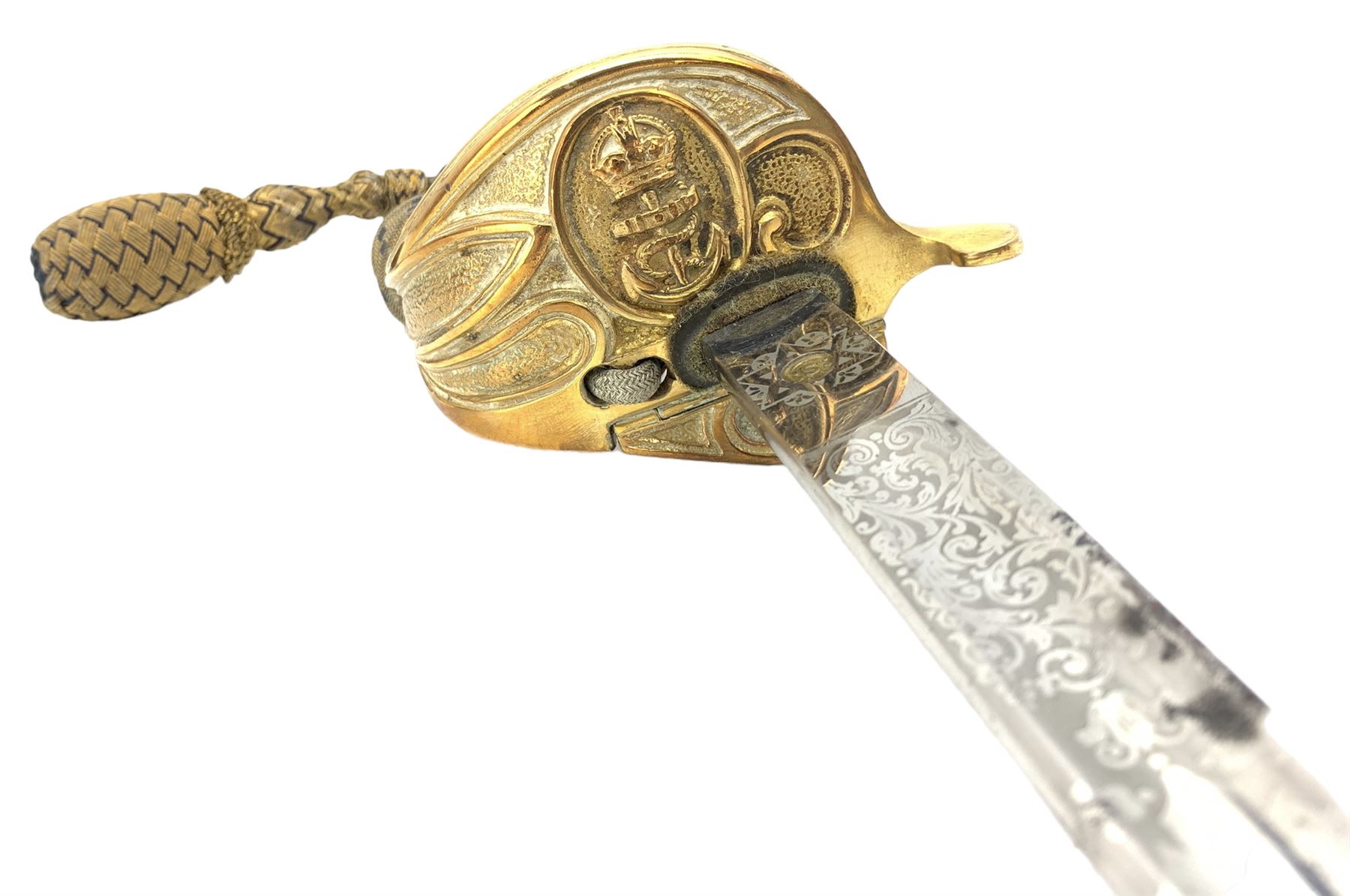 George VI Naval officers dress sword - Image 7 of 13