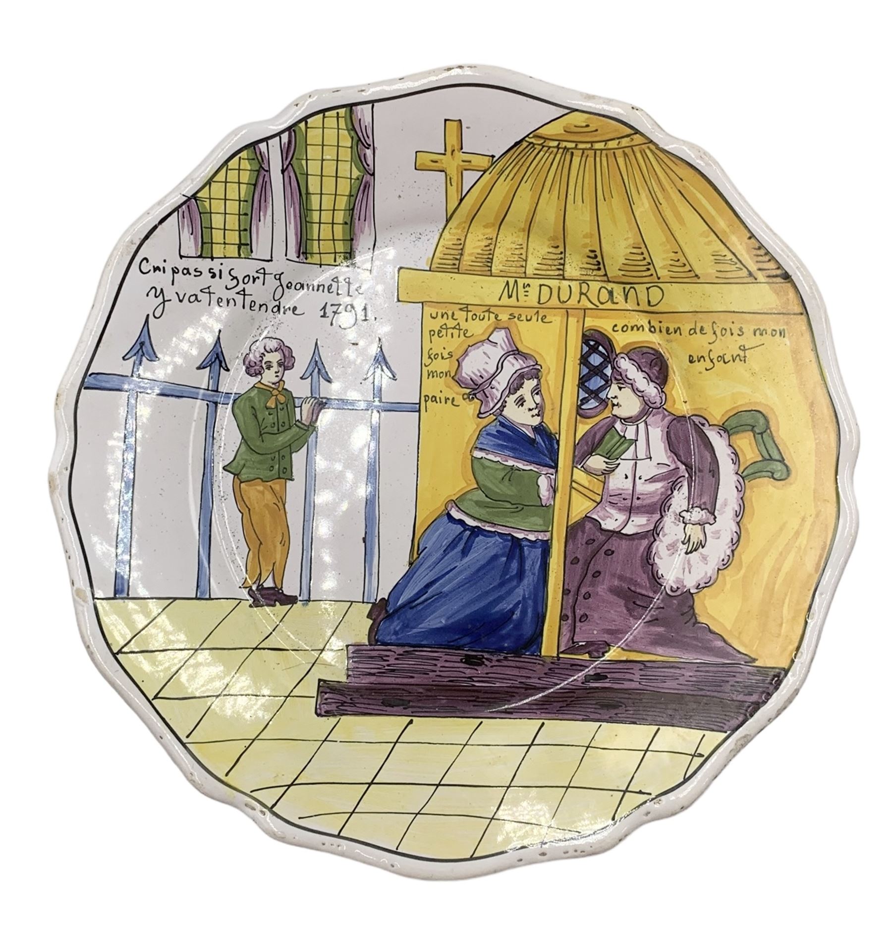 Seven 18th century style French Faience revolution commemorative plates - Image 14 of 32