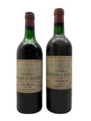 Two bottles of Chateau Lynch Bages 1966 Grand Cru Class�