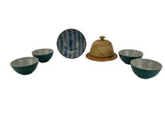 David Lloyd Jones (1928-1994) - Set of four turquoise studio pottery bowls