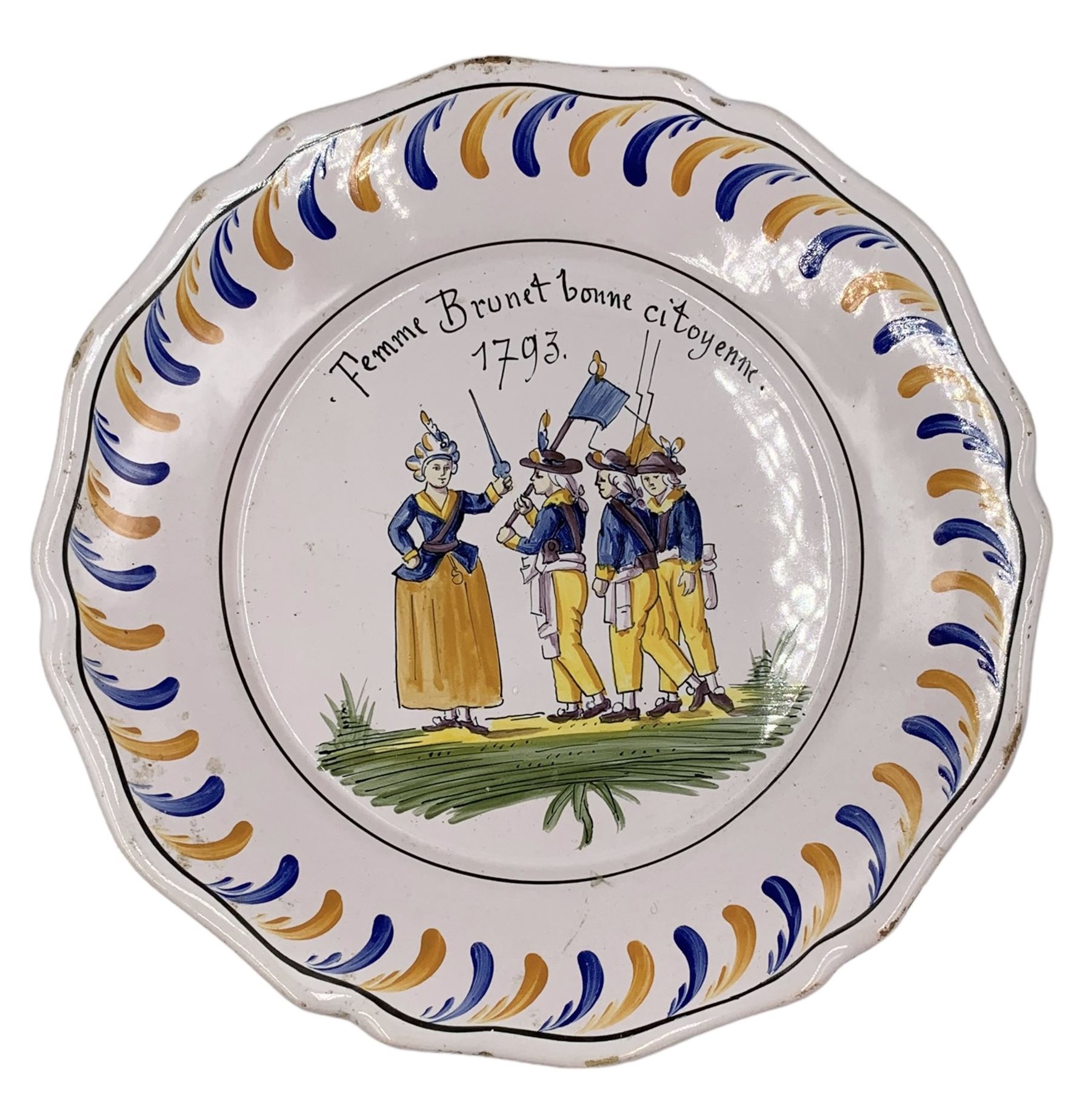 Seven 18th century style French Faience revolution commemorative plates - Image 10 of 32