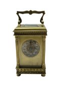 French - Early 20th century 8-day timepiece carriage clock