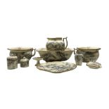 Doulton chine 'Ivory' toilet set comprising ewer