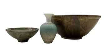 Large studio pottery bowl by Mary Flintcroft D31cm