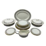 Wedgwood Susie Cooper Design Colosseum pattern dinner service for six comprising six dinner plates