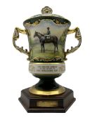 Limited edition Aynsley twin-handled racing cup and cover commemorating 'The Golden jubilee of the r