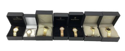 Seven Krug-Baümen quartz wristwatches including Charleston Diamond