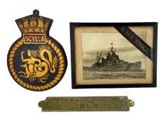 Royal Navy ship wall crest 'Scylla'