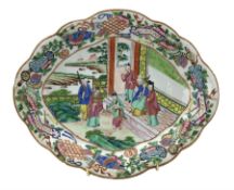 19th century Chinese Canton Famille Rose dish